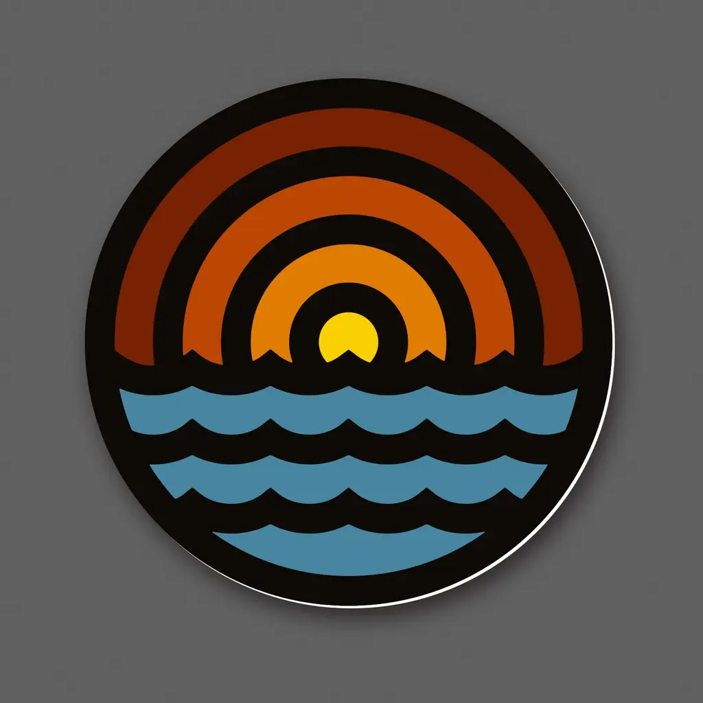 Aaron Draplin Sticker - Waves