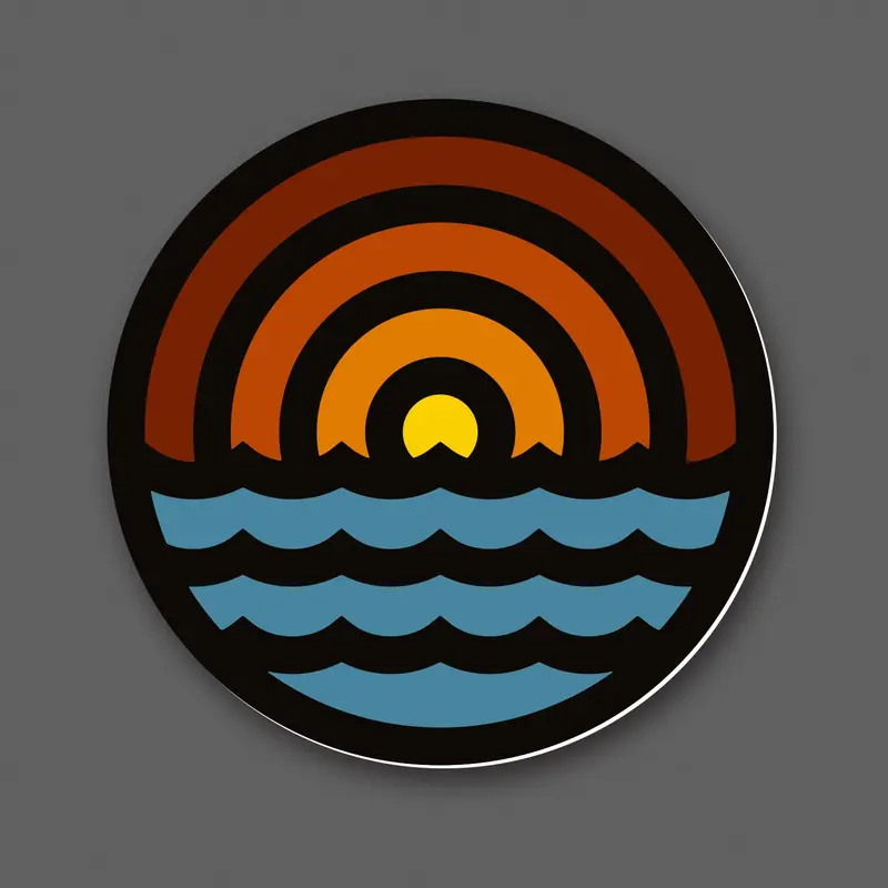 Aaron Draplin Sticker - Waves
