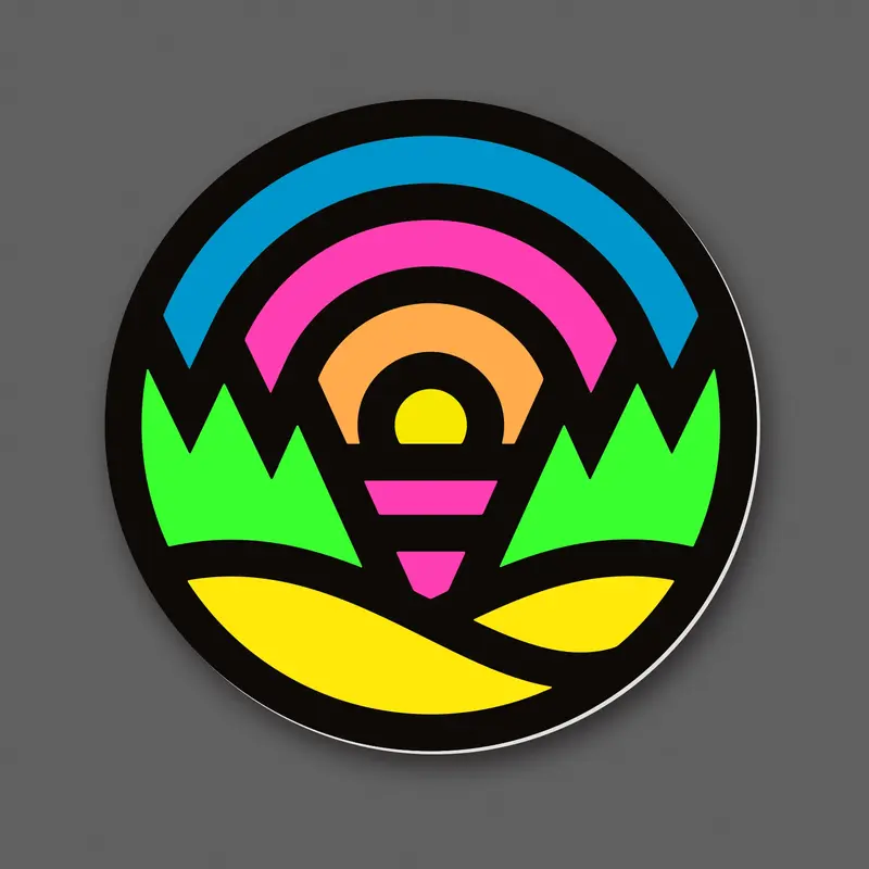 Aaron Draplin Sticker - Wilds Dayglow