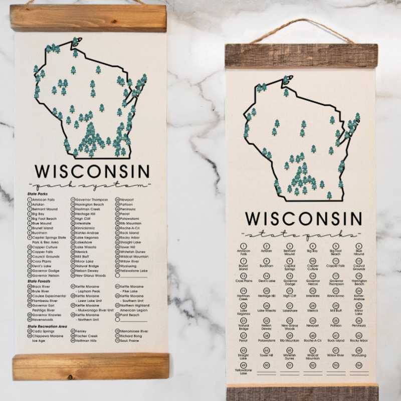 Unfinished Art Studio Wi State Park Adventure Checklist with Pen // Wisconsin