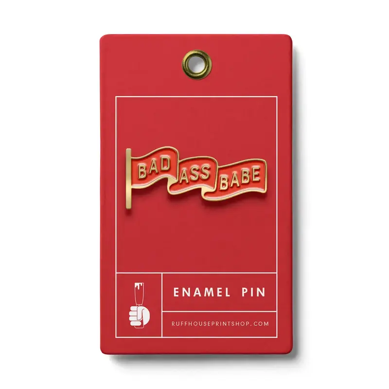 Volume One Enamel Pin - Badass Babe