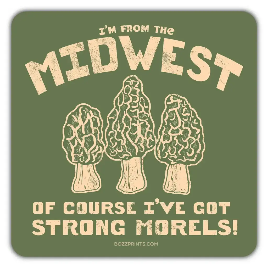 Bozz Prints Midwest Morels Magnet