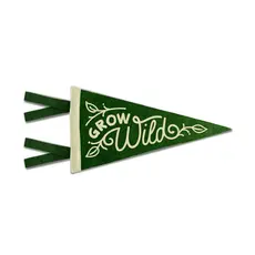 Poppy & Quail Grow Wild Green Mini Pennant