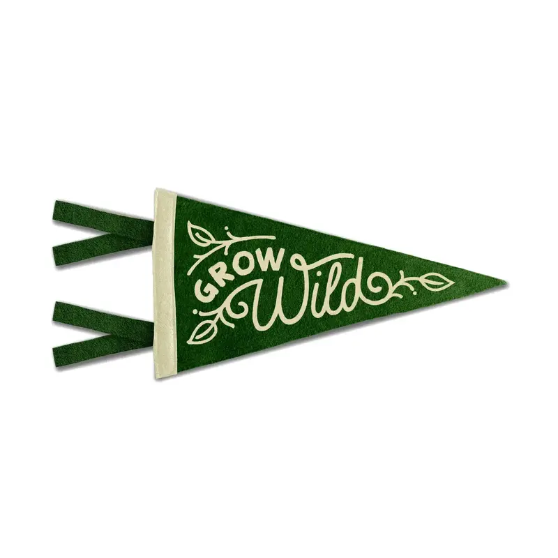 Poppy & Quail Grow Wild Green Mini Pennant