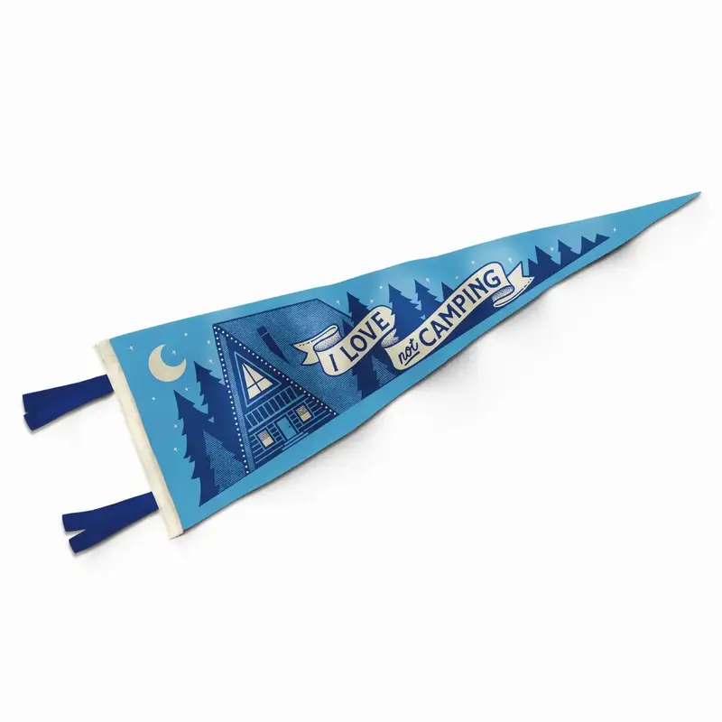Poppy & Quail I Love Not Camping Pennant