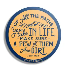 Poppy & Quail Dirt Paths John Muir Sticker