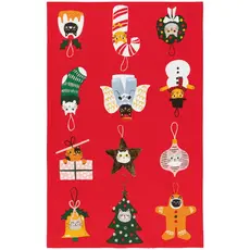 Danica Jubilee (Faire) Bauble Cats - Christmas Dishtowel