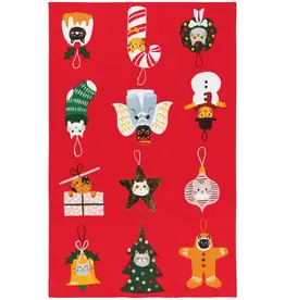 Danica Jubilee (Faire) Bauble Cats - Christmas Dishtowel