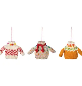 Danica Jubilee (Faire) Sweater Party Felt Christmas Tree Ornaments - Assorted 3 Styles