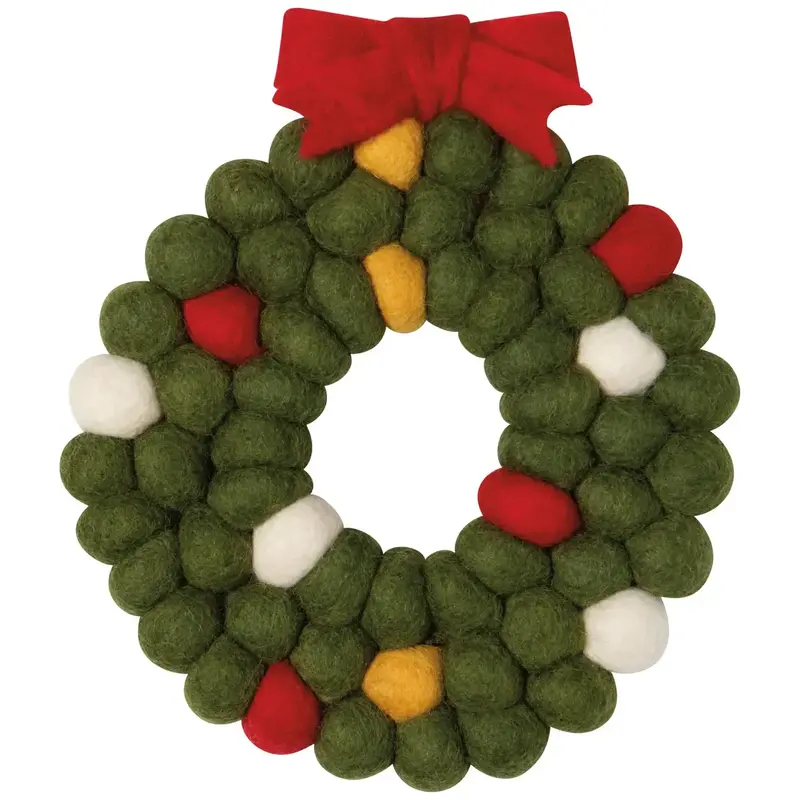 Danica Jubilee (Faire) Wreath Christmas - Felt Wool Trivet