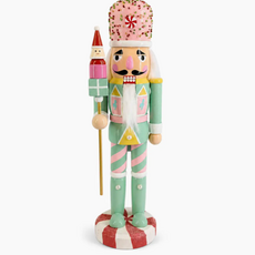 Nutcracker Ballet Gifts Candy Nutcracker Mint Pink Santa Staff 14 Inch