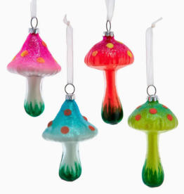 Kurt S. Adler Inc Ornament - Glass Glow Mushroom Assorted