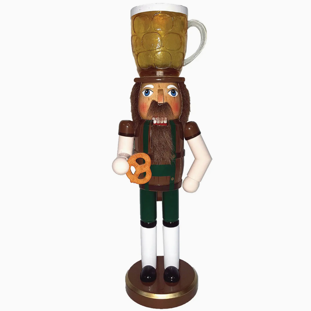 Santa's Workshop Nutcracker - 14" Beer and Pretzel