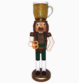 Santa's Workshop Nutcracker - 14" Beer and Pretzel