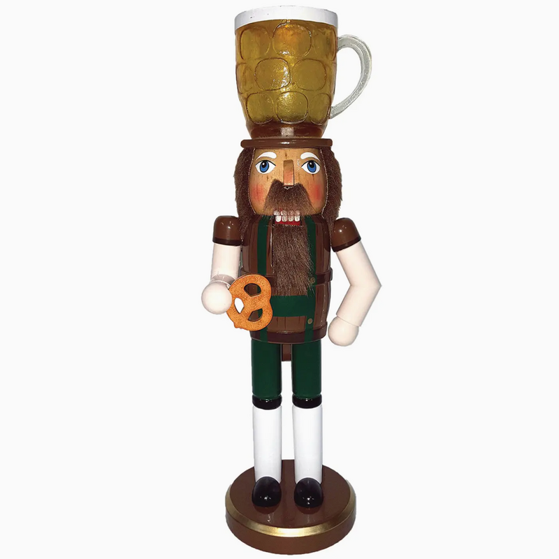 Santa's Workshop Nutcracker - 14" Beer and Pretzel