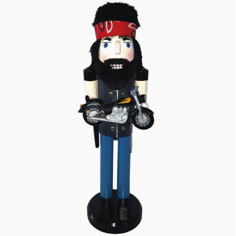 Santa's Workshop Nutcracker - 14" Biker