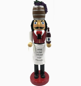 Santa's Workshop Nutcracker - 14" Wine Steward