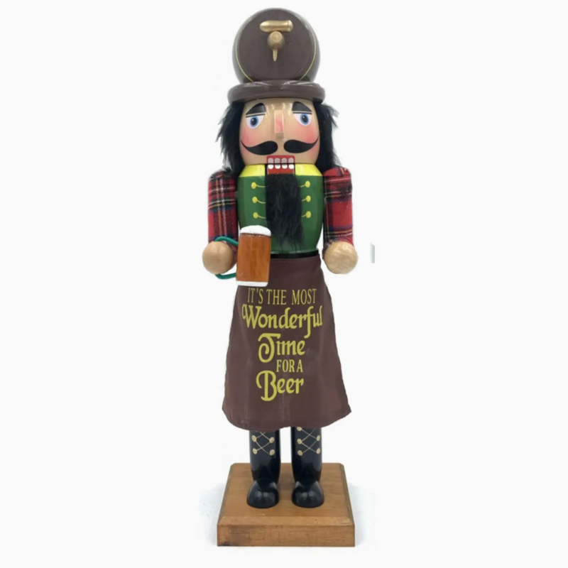 Santa's Workshop Nutcracker - 14" Wonderful Time For A Beer