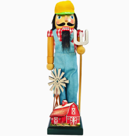Santa's Workshop Nutcracker - 14” Red Barn Farmer