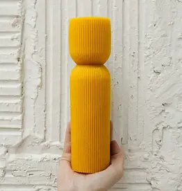 Pepper (Lrg) - Ribbed Beeswax Pillar Candle