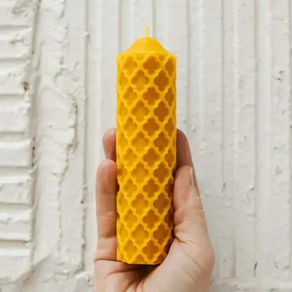 Frankie - Handmade Beeswax Pillar Candle
