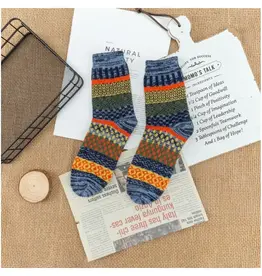 Rufia - Thick Mid-Calf Socks For Winter - Blue