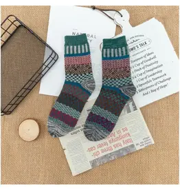Rufia - Thick Mid-Calf Socks For Winter - Green