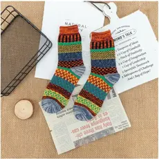 Rufia - Thick Mid-Calf Socks For Winter - Tan