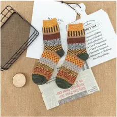 Rufia - Thick Mid-Calf Socks For Winter - Yellow