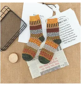 Rufia - Thick Mid-Calf Socks For Winter - Yellow