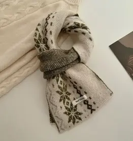 Scarvii - Nordic Pattern Winter Scarf - Green