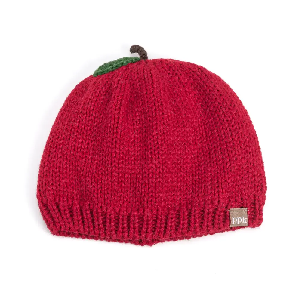 Red Apple‑Shaped Baby Toddler Knit Beanie