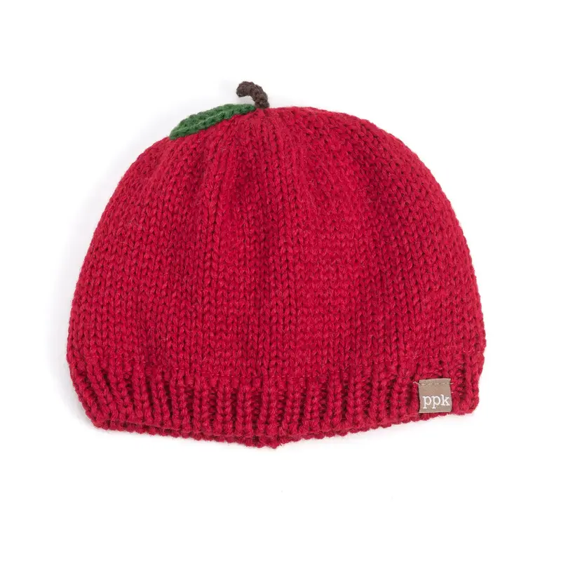 Red Apple‑Shaped Baby Toddler Knit Beanie