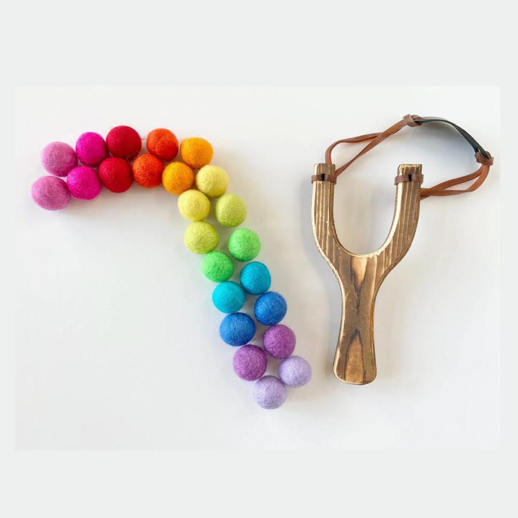 Wool Jamboree Slingshot And Felt Ball Set -