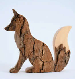 Talla Imports Small Bark Side View Sitting Fox