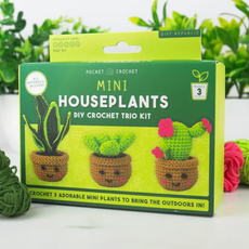 Gift Republic Pocket Crochet Craft Kits - Mini Houseplants