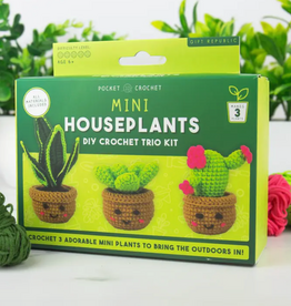 Gift Republic Pocket Crochet Craft Kits - Mini Houseplants
