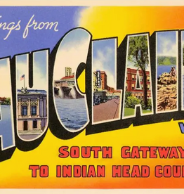 Found Image Press Postcard WI-149 Greetings from Eau Claire, Wisconsin
