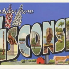 Found Image Press Postcard WI-59 Greetings from Wisconsin