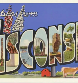 Found Image Press Postcard WI-59 Greetings from Wisconsin