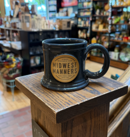 Volume One Stoneware Charcoal Grey Midwest Manners Mug