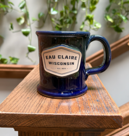 Volume One Stoneware - Eau Claire, Wisconsin Executive (Est 1872) - Midnight Navy and Green