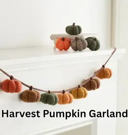 Your Heart's Content Knit Pumpkin Garland Autumn
