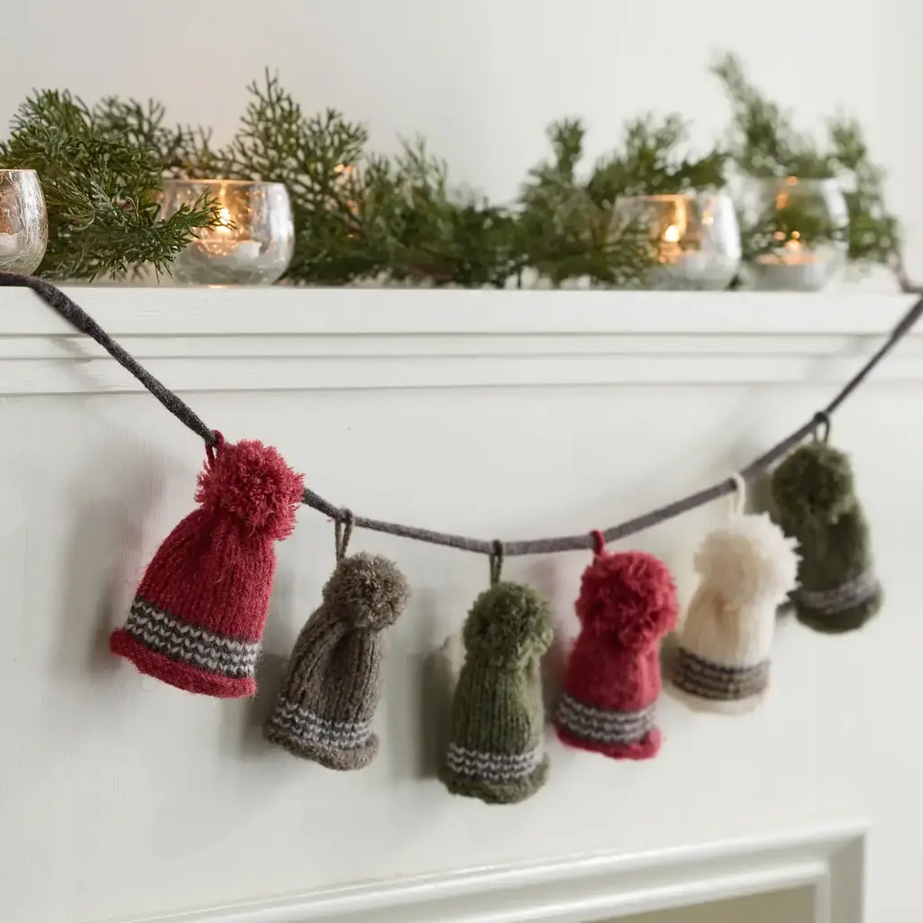 Your Heart's Content Mini Hand Knit Hat Garland