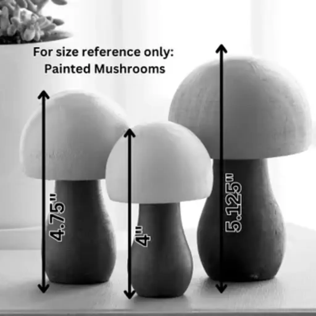 Your Heart's Content Colored Wood Mushroom - Medium (assorted)