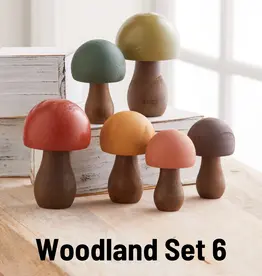 Your Heart's Content Colored Wood Mushroom - Medium (assorted)