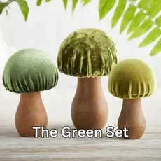 Your Heart's Content Green Velvet Mushroom - Medium