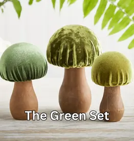 Your Heart's Content Green Velvet Mushroom - Small