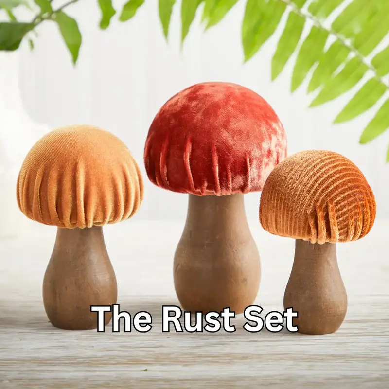 Your Heart's Content Rust Velvet Mushroom - Medium