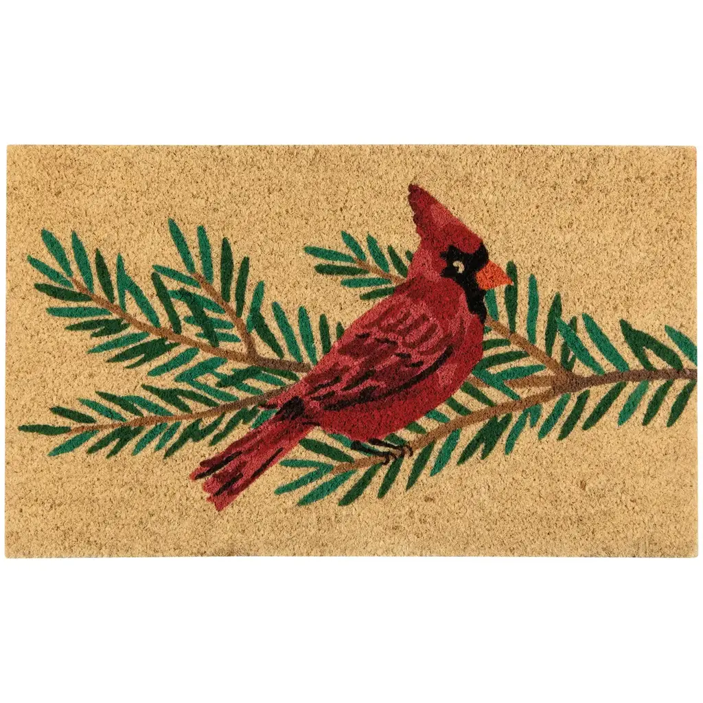 Now Designs by Danica Doormat - Bird & Boughs Cardinal